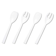 Tablemate Products - Paper & Plastic Cups, Plates, Bowls & Utensils; Breakroom Accessory Type: Plastic Fork; Plastic Spoon ; Breakroom Accessory Description: Utensils-Serving Utensil Set ; Color: White - Exact Tooling