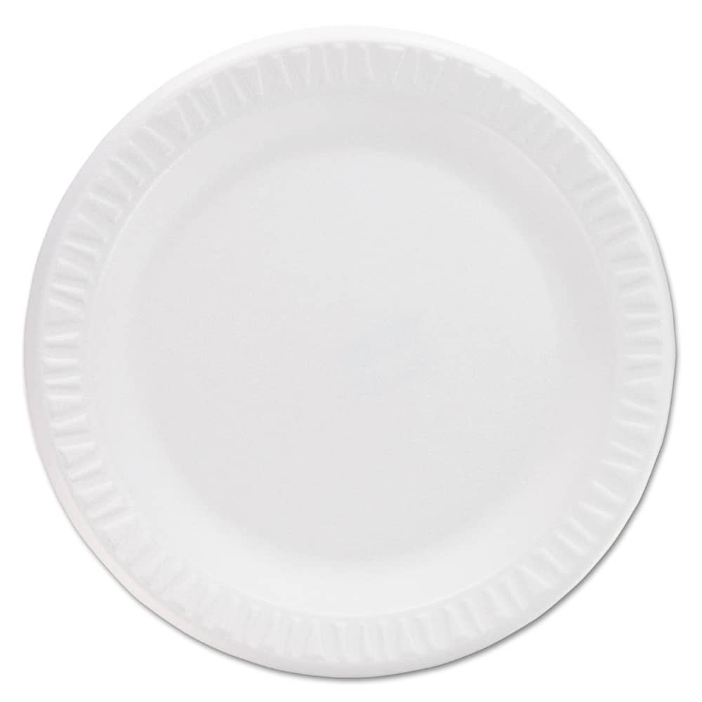 DART - Paper & Plastic Cups, Plates, Bowls & Utensils; Breakroom Accessory Type: Plates ; Breakroom Accessory Description: Dinnerware-Plate; Foam ; Color: White - Exact Tooling