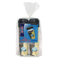 DART - Paper & Plastic Cups, Plates, Bowls & Utensils; Breakroom Accessory Type: Cup/Lid Combo ; Breakroom Accessory Description: Cups-Hot Drink; Paper Cup/Lid Combo ; Color: Clear - Exact Tooling