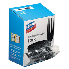 Dixie - Paper & Plastic Cups, Plates, Bowls & Utensils; Breakroom Accessory Type: Fork ; Breakroom Accessory Description: Utensils-Disposable Fork ; Color: Black - Exact Tooling