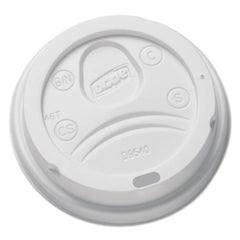 Dixie - Paper & Plastic Cups, Plates, Bowls & Utensils; Breakroom Accessory Type: Hot Cup Lid ; Breakroom Accessory Description: Cup Lids-Hot Cup ; Color: White - Exact Tooling