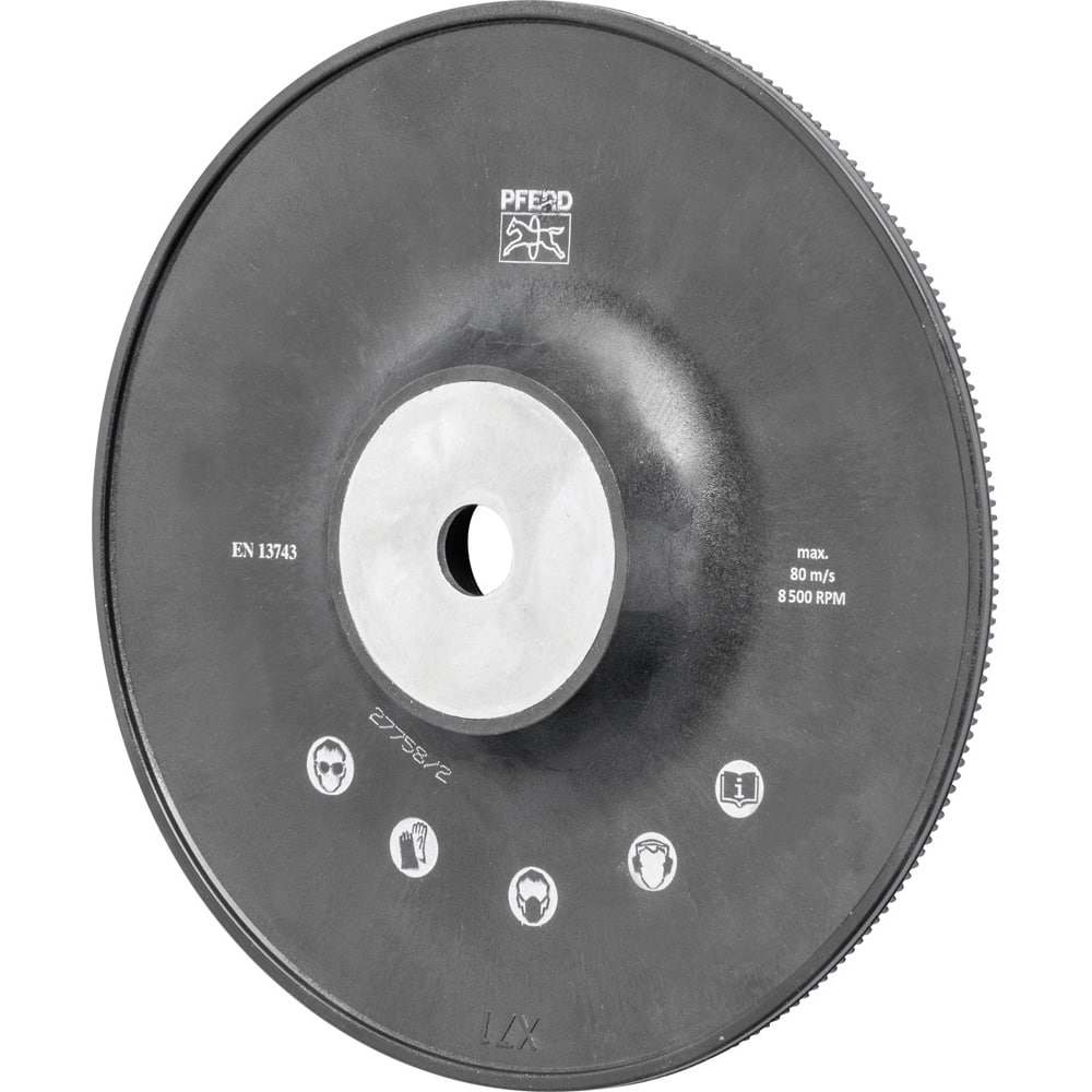 PFERD - Disc Backing Pads; Backing Pad Type: Disc Backing Pad ; Pad Diameter (Inch): 7 ; Maximum RPM: 8500.000 ; Thread Size: 5/8-11 ; Density: Hard - Exact Tooling