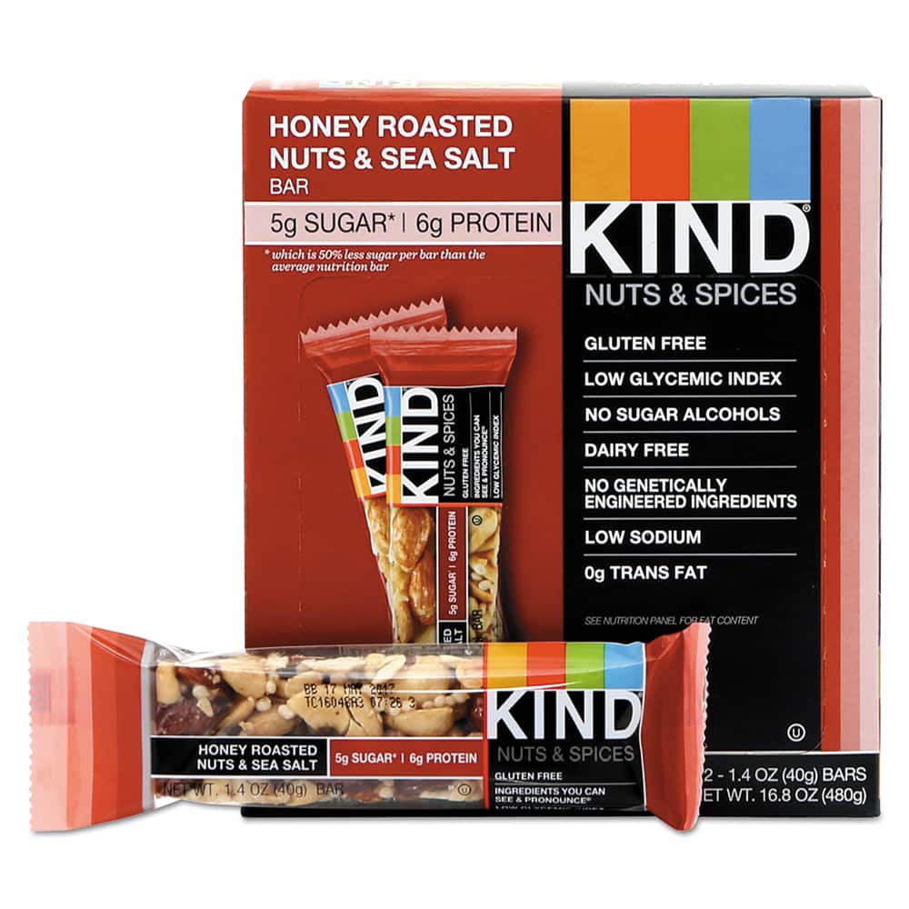 KIND - Snacks, Cookies, Candy & Gum; Breakroom Accessory Type: Nutrition Bar ; Breakroom Accessory Description: Food-Nutrition Bar - Exact Tooling