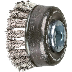 PFERD - Cup Brushes; Brush Diameter (Inch): 2-3/4 ; Fill Material: Stainless Steel ; Filament/Wire Diameter (Decimal Inch): 0.0200 ; Wire Type: Full Cable Twist; Single ; Arbor Type: X-LOCK ; Arbor Hole Thread Size: X-LOCK - Exact Tooling