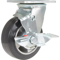 Vestil - Standard Casters; Mount: With Holes ; Style: Swivel w/Brake ; Wheel Diameter: 5 (Inch); Wheel Width: 2 (Inch); Overall Height (Inch): 6-1/2 ; Load Capacity (Lb.): 661.000 - Exact Tooling