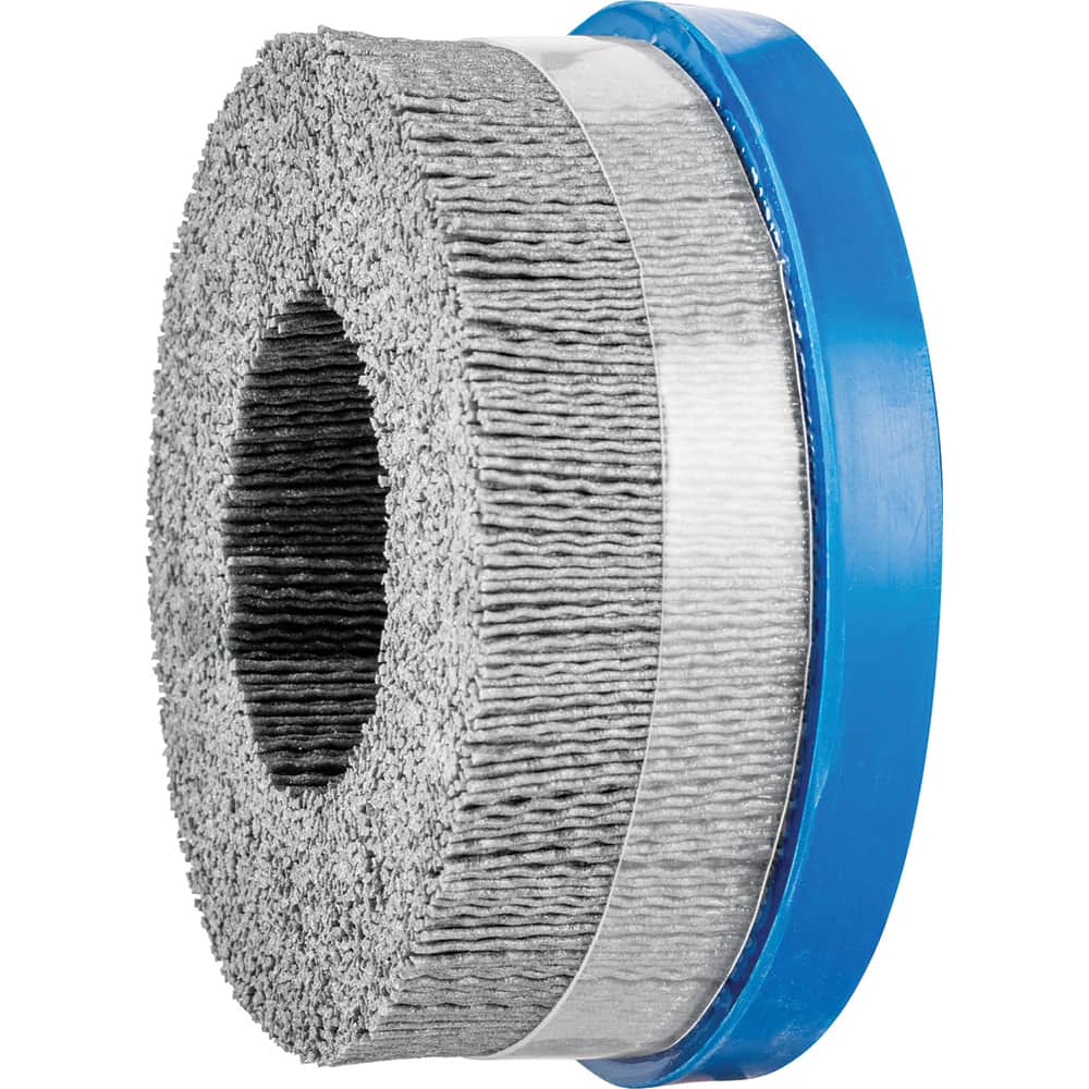 PFERD - Disc Brushes; Outside Diameter (Inch): 5 ; Grit: 120 ; Abrasive Material: Silicon Carbide ; Brush Type: Crimped ; Connector Type: Arbor ; Arbor Hole Size (Inch): 7/8 - Exact Tooling