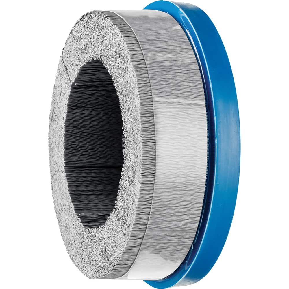 PFERD - Disc Brushes; Outside Diameter (Inch): 6 ; Grit: 320 ; Abrasive Material: Silicon Carbide ; Brush Type: Crimped ; Connector Type: Arbor ; Arbor Hole Size (Inch): 7/8 - Exact Tooling
