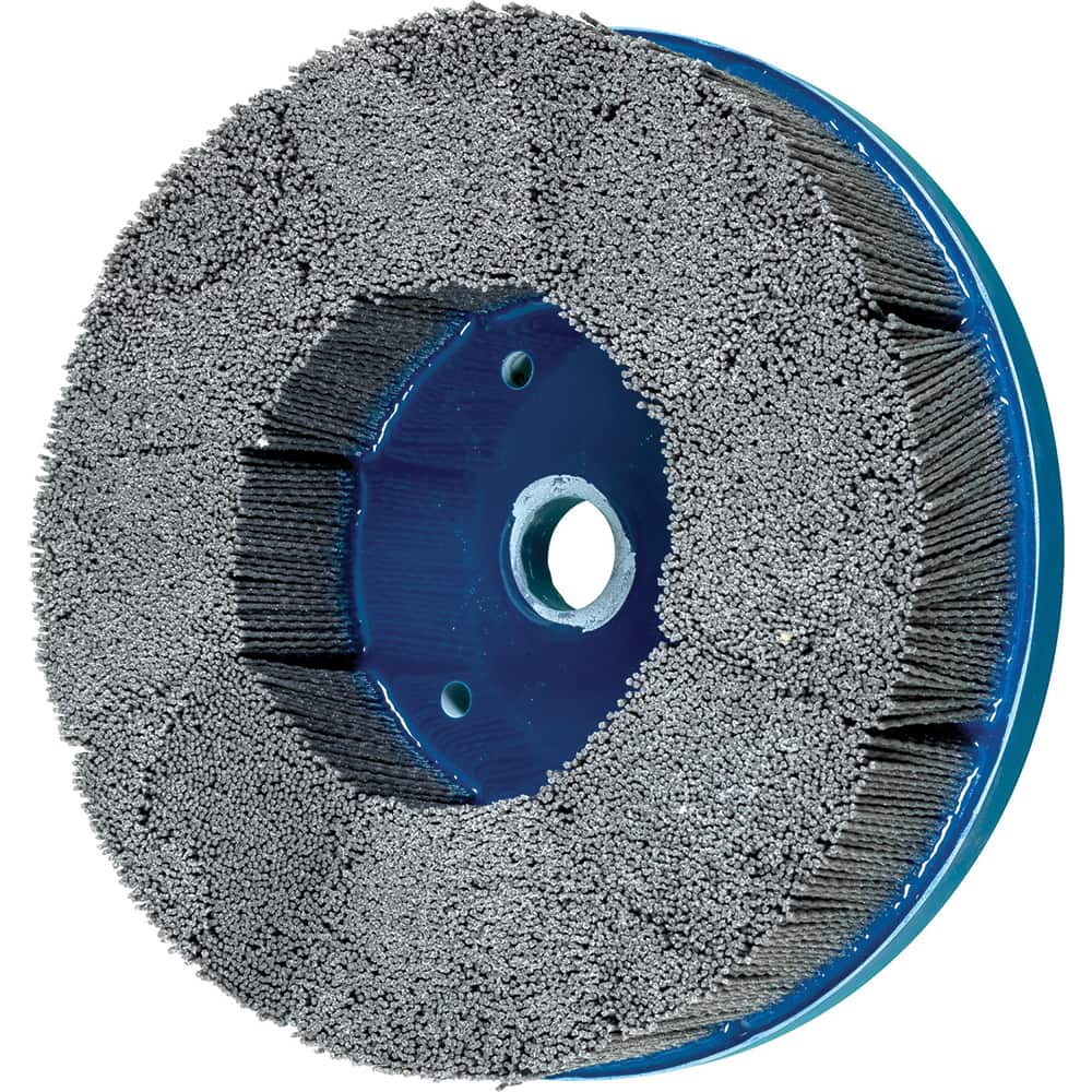 PFERD - Disc Brushes; Outside Diameter (Inch): 8 ; Grit: 80 ; Abrasive Material: Silicon Carbide ; Brush Type: Crimped ; Connector Type: Arbor ; Arbor Hole Size (Inch): 7/8 - Exact Tooling