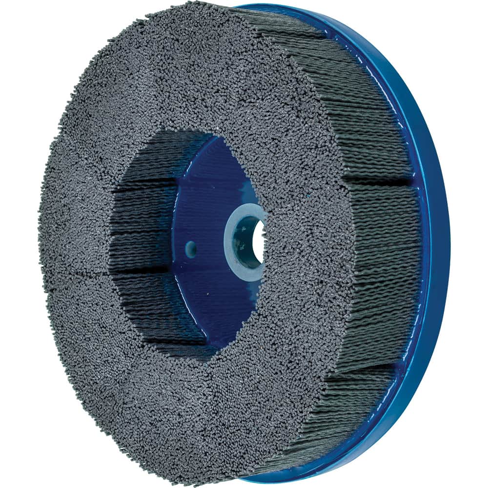 PFERD - Disc Brushes; Outside Diameter (Inch): 8 ; Grit: 120 ; Abrasive Material: Silicon Carbide ; Brush Type: Crimped ; Connector Type: Arbor ; Arbor Hole Size (Inch): 7/8 - Exact Tooling