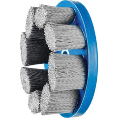 PFERD - Disc Brushes; Outside Diameter (Inch): 6 ; Grit: 320 ; Abrasive Material: Silicon Carbide ; Brush Type: Crimped ; Connector Type: Arbor ; Arbor Hole Size (Inch): 7/8 - Exact Tooling
