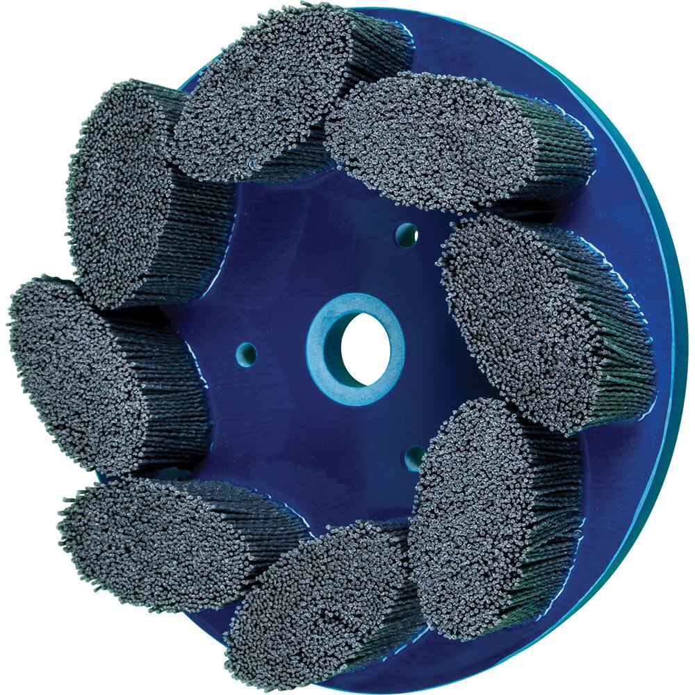 PFERD - Disc Brushes; Outside Diameter (Inch): 8 ; Grit: 80 ; Abrasive Material: Silicon Carbide ; Brush Type: Crimped ; Connector Type: Arbor ; Arbor Hole Size (Inch): 7/8 - Exact Tooling