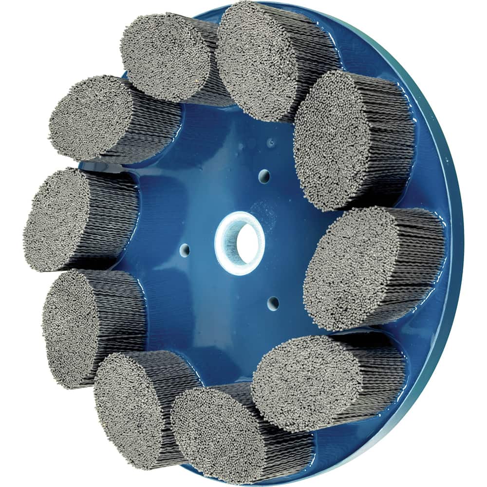 PFERD - Disc Brushes; Outside Diameter (Inch): 10 ; Grit: 80 ; Abrasive Material: Silicon Carbide ; Brush Type: Crimped ; Connector Type: Arbor ; Arbor Hole Size (Inch): 7/8 - Exact Tooling