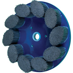 PFERD - Disc Brushes; Outside Diameter (Inch): 10 ; Grit: 320 ; Abrasive Material: Silicon Carbide ; Brush Type: Crimped ; Connector Type: Arbor ; Arbor Hole Size (Inch): 7/8 - Exact Tooling