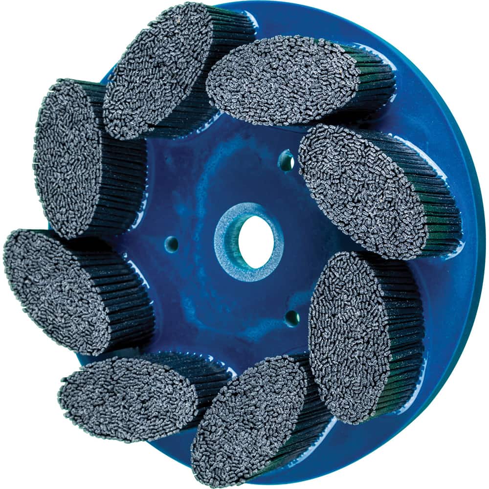 PFERD - Disc Brushes; Outside Diameter (Inch): 8 ; Grit: 80 ; Abrasive Material: Silicon Carbide ; Brush Type: Crimped ; Connector Type: Arbor ; Arbor Hole Size (Inch): 7/8 - Exact Tooling