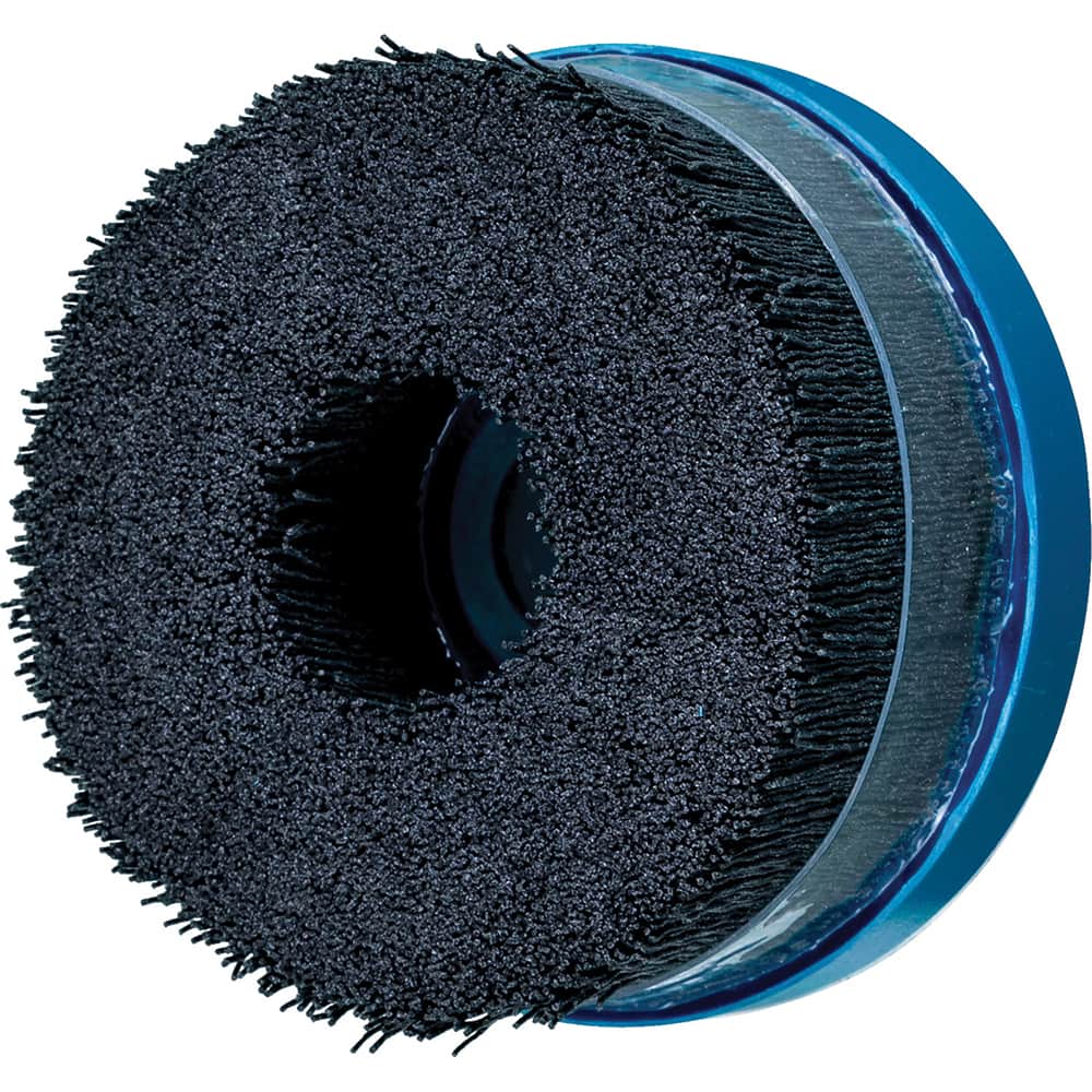 PFERD - Disc Brushes; Outside Diameter (Inch): 4 ; Grit: 120 ; Abrasive Material: Ceramic Oxide ; Brush Type: Crimped ; Connector Type: Arbor ; Arbor Hole Size (Inch): 7/8 - Exact Tooling