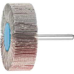 PFERD - Mounted Flap Wheels; Abrasive Type: Coated ; Outside Diameter (Inch): 2-1/2 ; Face Width (Inch): 1 ; Abrasive Material: Aluminum Oxide ; Grit: 240 ; Mounting Type: 1/4" Shank - Exact Tooling
