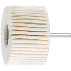 PFERD - Mounted Flap Wheels; Abrasive Type: Coated ; Outside Diameter (Inch): 3 ; Face Width (Inch): 2 ; Abrasive Material: Felt ; Grade: Soft ; Mounting Type: 1/4" Shank - Exact Tooling