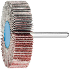 PFERD - Mounted Flap Wheels; Abrasive Type: Coated ; Outside Diameter (Inch): 2-1/2 ; Face Width (Inch): 1/2 ; Abrasive Material: Aluminum Oxide ; Grit: 40 ; Mounting Type: 1/4" Shank - Exact Tooling