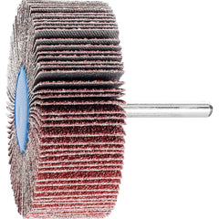 PFERD - Mounted Flap Wheels; Abrasive Type: Coated ; Outside Diameter (Inch): 3 ; Face Width (Inch): 1 ; Abrasive Material: Ceramic Oxide ; Grit: 40 ; Mounting Type: 1/4" Shank - Exact Tooling