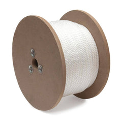 Mibro - Rope; Type: Smooth Braid ; Head/Holder Diameter (Inch): 5/32 ; Material: Nylon ; Load Capacity (Lb.): 50.000 ; Maximum Length: 600.00 ; Color: White - Exact Tooling
