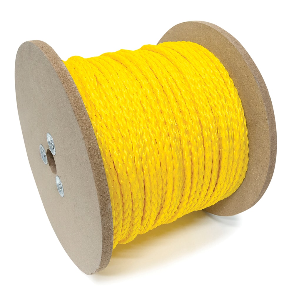 Mibro - Rope; Type: Barrier Rope ; Head/Holder Diameter (Inch): 5/16 ; Material: Polypropylene ; Load Capacity (Lb.): 135.000 ; Maximum Length: 600.00 ; Color: Yellow - Exact Tooling