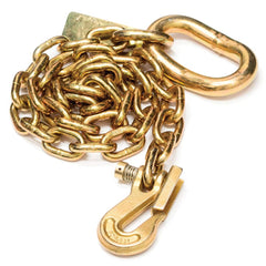 Mibro - Welded Chain; Chain Grade: 70 ; Load Capacity (Lb.): 6600.000 ; Finish/Coating: Electro Zinc-Plated; Yellow Chromate ; Type: Safety Chain ; Chain Diameter (Decimal Inch): 0.4000 ; Inside Length (Decimal Inch): 1.3800 - Exact Tooling