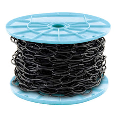 Mibro - Weldless Chain; Type: Decorative ; Load Capacity (Lb.): 35.000 ; Chain Diameter (Decimal Inch): 0.1200 ; Finish/Coating: Black ; Inside Length (Decimal Inch): 1.2700 - Exact Tooling