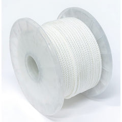 Mibro - Rope; Type: Diamond Braid ; Head/Holder Diameter (Inch): 11/64 ; Material: Nylon ; Load Capacity (Lb.): 65.000 ; Maximum Length: 200.00 ; Color: White - Exact Tooling