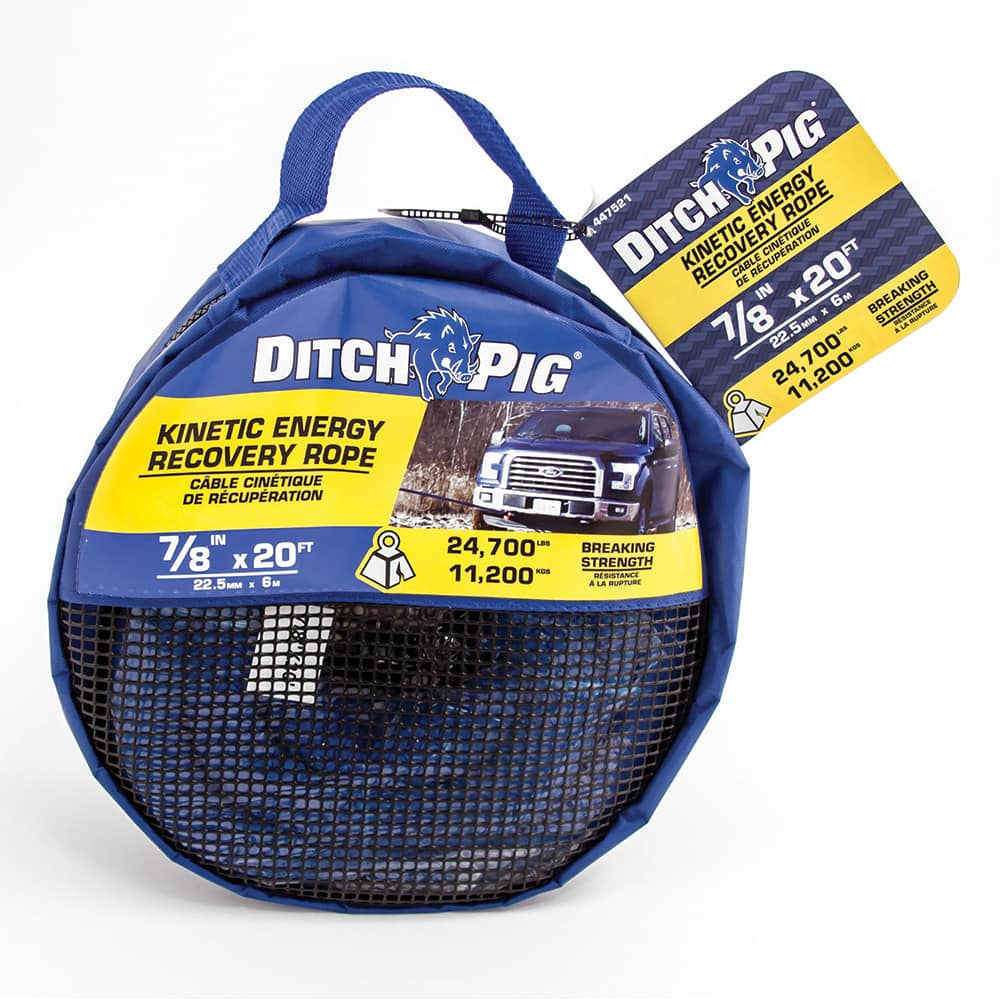 Mibro - Rope; Type: Truck Rope ; Head/Holder Diameter (Inch): 7/8 ; Material: Blue ; Load Capacity (Lb.): 24700.000 ; Maximum Length: 20.00 ; Color: Blue - Exact Tooling