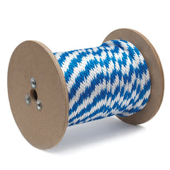 Mibro - Rope; Type: Solid Braid ; Head/Holder Diameter (Inch): 3/8 ; Material: Polypropylene ; Load Capacity (Lb.): 140.000 ; Maximum Length: 600.00 ; Color: Blue/White - Exact Tooling