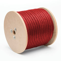 Mibro - Rope; Type: Solid Braid ; Head/Holder Diameter (Inch): 5/8 ; Material: Polypropylene ; Load Capacity (Lb.): 290.000 ; Maximum Length: 200.00 ; Color: Red - Exact Tooling