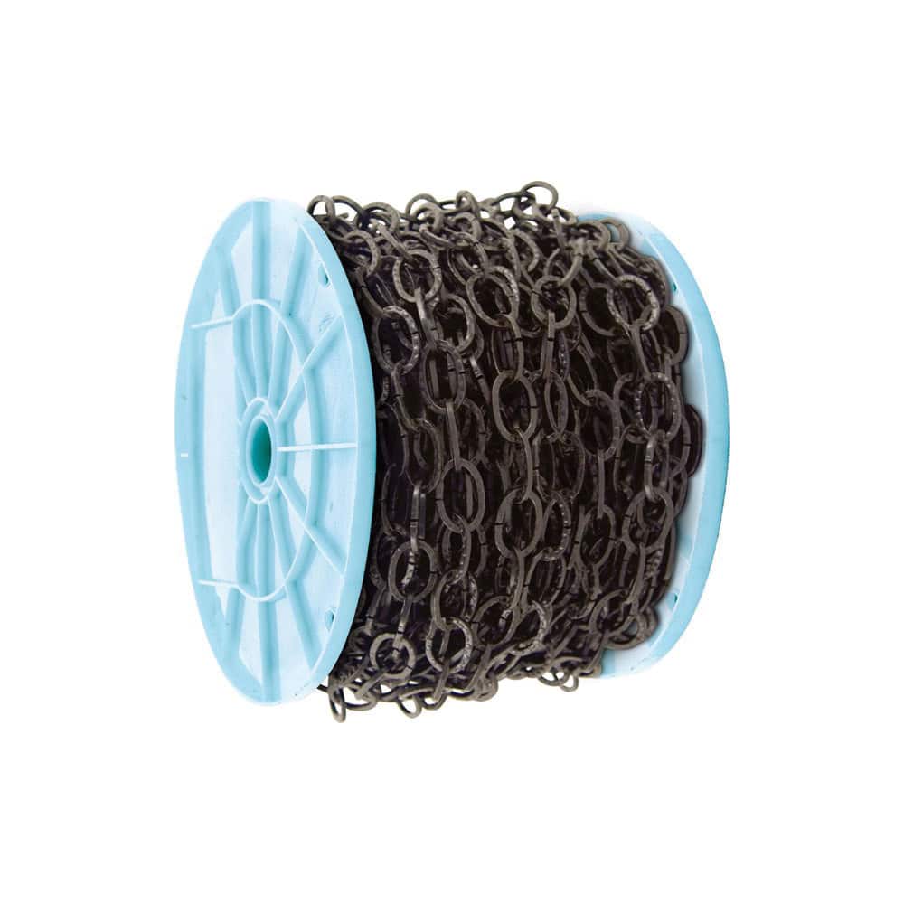 Mibro - Weldless Chain; Type: Decorative ; Load Capacity (Lb.): 45.000 ; Chain Diameter (Decimal Inch): 0.1100 ; Finish/Coating: Black ; Inside Length (Decimal Inch): 0.7500 - Exact Tooling
