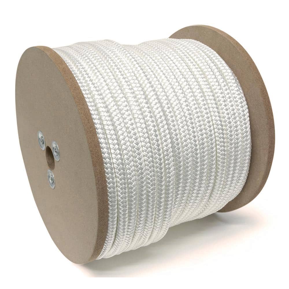 Mibro - Rope; Type: Marine ; Head/Holder Diameter (Inch): 1/2 ; Material: Nylon ; Load Capacity (Lb.): 620.000 ; Maximum Length: 300.00 ; Color: White - Exact Tooling