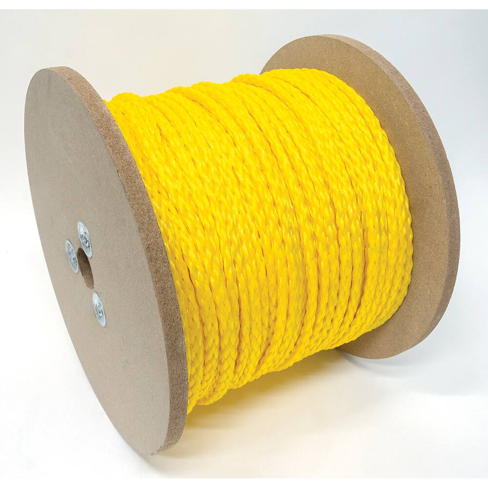 Mibro - Rope; Type: Barrier Rope ; Head/Holder Diameter (Inch): 1/2 ; Material: Polypropylene ; Load Capacity (Lb.): 430.000 ; Maximum Length: 2250.00 ; Color: Yellow - Exact Tooling