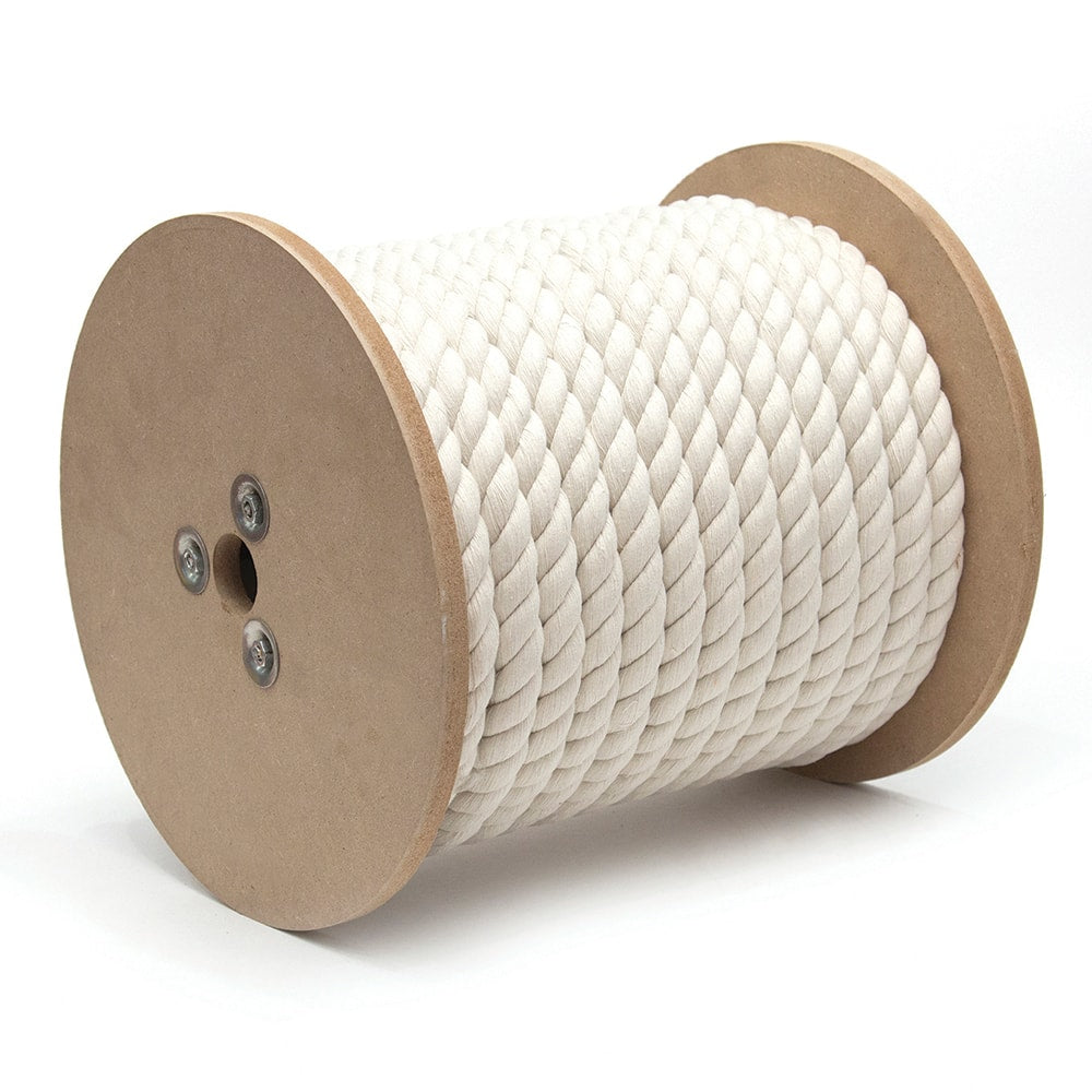 Mibro - Rope; Type: Twisted Rope ; Head/Holder Diameter (Inch): 3/4 ; Material: Cotton ; Load Capacity (Lb.): 330.000 ; Maximum Length: 100.00 ; Color: Natural - Exact Tooling