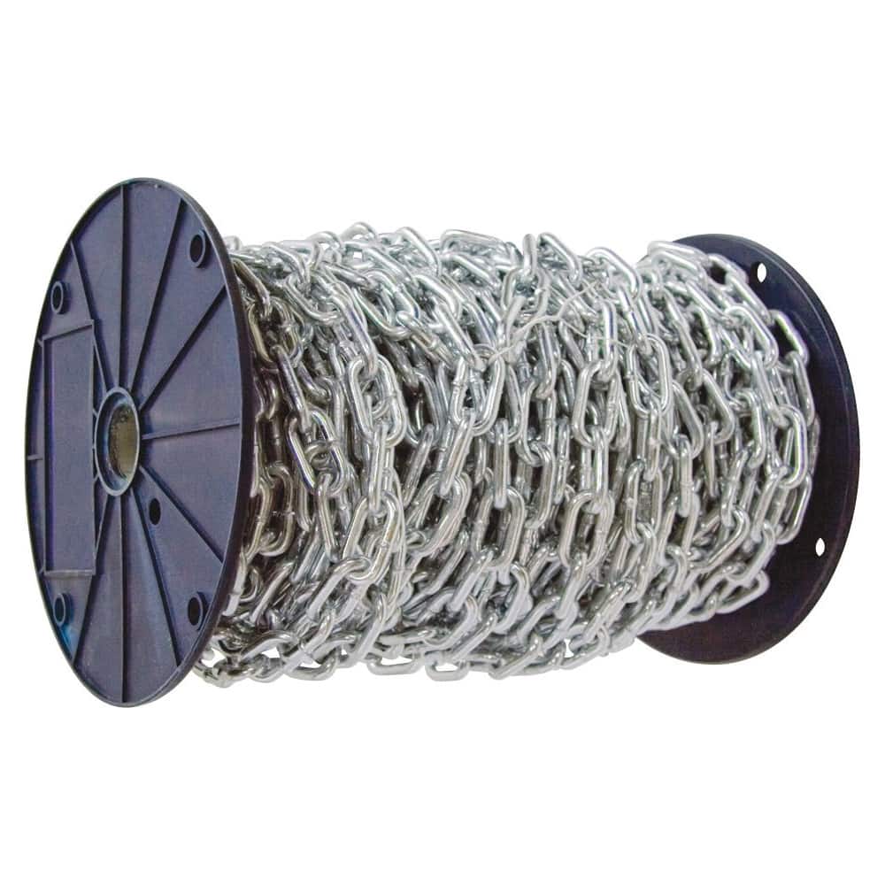 Mibro - Welded Chain; Chain Grade: 30 ; Load Capacity (Lb.): 800.000 ; Finish/Coating: Bright Zinc Plated ; Type: Proof Coil ; Chain Diameter (Decimal Inch): 0.2200 ; Inside Length (Decimal Inch): 0.9800 - Exact Tooling
