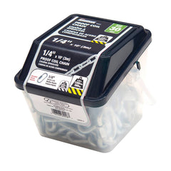 Mibro - Welded Chain; Chain Grade: 30 ; Load Capacity (Lb.): 1300.000 ; Finish/Coating: Bright Zinc Plated ; Type: Proof Coil ; Chain Diameter (Decimal Inch): 0.2800 ; Inside Length (Decimal Inch): 1.2400 - Exact Tooling