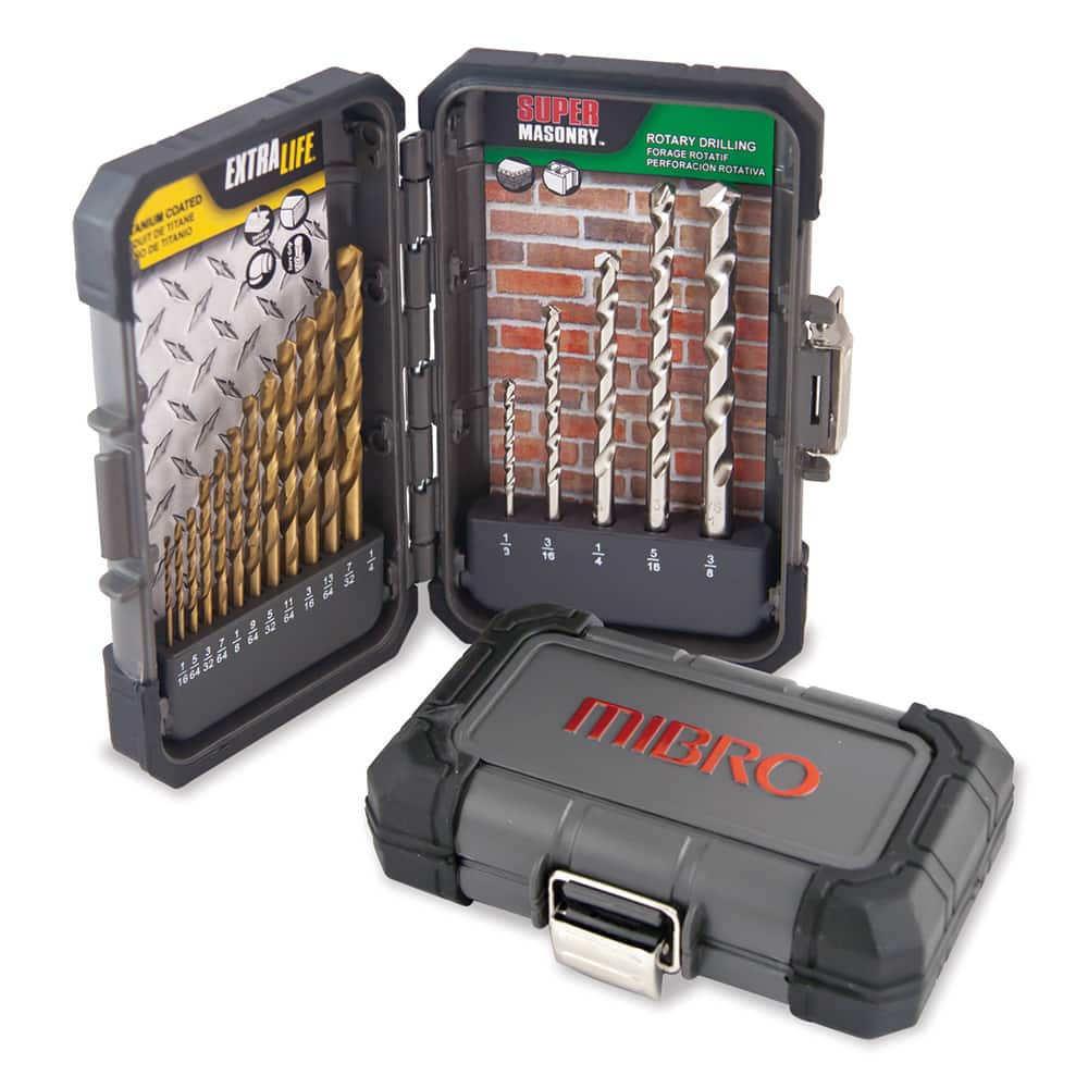 Mibro - Drill Bit Sets; System of Measurement: Inch ; Drill Bit Material: Titanium ; Drill Bit Set Type: Twist Drill Bits ; Minimum Drill Bit Size (Decimal Inch): 0.0625 ; Minimum Drill Bit Size (Inch): 1/16 ; Maximum Drill Bit Size (Decimal Inch): 0.2500 - Exact Tooling