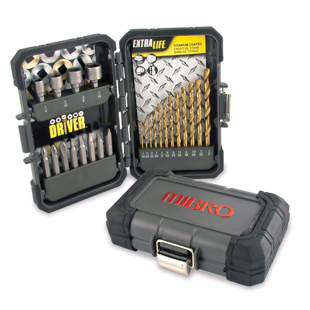 Mibro - Drill Bit Sets; System of Measurement: Inch ; Drill Bit Material: Titanium ; Drill Bit Set Type: Twist Drill Bits ; Minimum Drill Bit Size (Decimal Inch): 0.0625 ; Minimum Drill Bit Size (Inch): 1/16 ; Maximum Drill Bit Size (Decimal Inch): 0.2500 - Exact Tooling