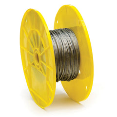 Mibro - Wire Rope & Cable; Type: Aircraft Cable ; Breaking Strength (Lb.): 95.00 ; Diameter (Inch): 1/16 ; Bare Diameter: 1/16 (Inch); Strand Type: 7 x 7 ; Head Coating: Uncoated - Exact Tooling