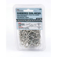 Mibro - Weldless Chain; Type: Decorative ; Load Capacity (Lb.): 45.000 ; Chain Diameter (Decimal Inch): 0.1100 ; Finish/Coating: Nickel ; Inside Length (Decimal Inch): 1.1000 - Exact Tooling