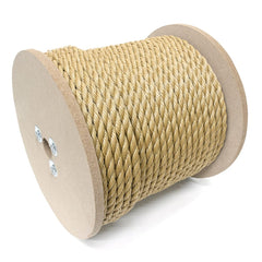 Mibro - Rope; Type: Twisted Rope ; Head/Holder Diameter (Inch): 1/4 ; Material: Polypropylene ; Load Capacity (Lb.): 115.000 ; Maximum Length: 1200.00 ; Color: Brown - Exact Tooling