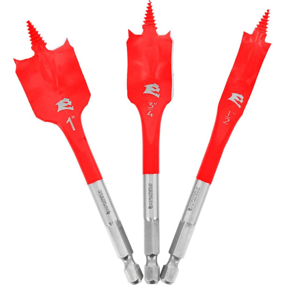Freud - Drill Bit Sets; System of Measurement: Inch ; Drill Bit Material: Carbon Steel ; Drill Bit Set Type: Spade Drill Bits ; Minimum Drill Bit Size (Inch): 1/4 ; Maximum Drill Bit Size (Inch): 1 ; Drill Point Angle: 118 - Exact Tooling