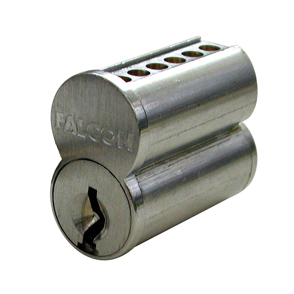 Falcon - Cylinders; Type: Interchangeable Core ; Keying: H Keyway ; Number of Pins: 6 ; Material: Brass ; Finish/Coating: Satin Chrome - Exact Tooling