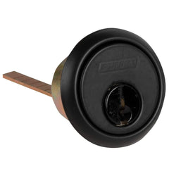 Schlage - Cylinders; Type: Rim ; Keying: C Keyway ; Number of Pins: 6 ; Material: Brass ; Finish/Coating: Black - Exact Tooling