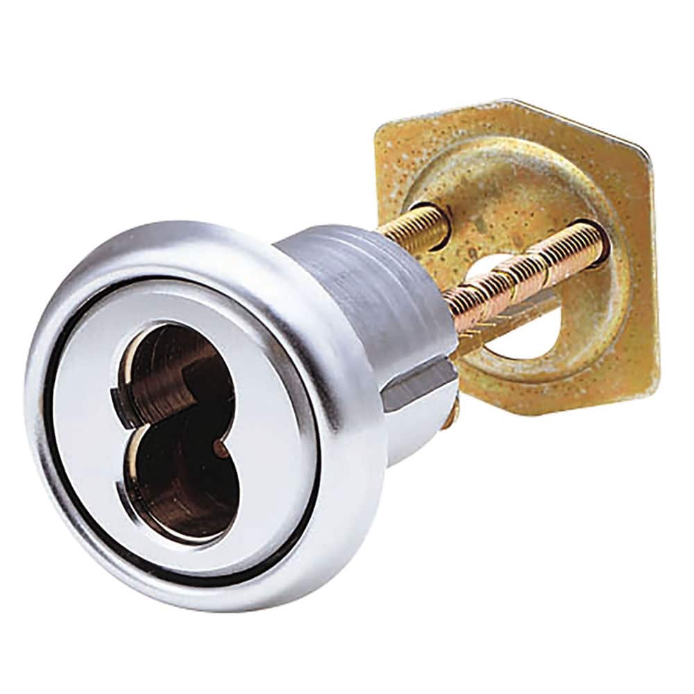 Arrow Lock - Cylinders; Type: Rim ; Keying: Less Core ; Number of Pins: 6 ; Material: Brass ; Finish/Coating: Satin Chrome - Exact Tooling