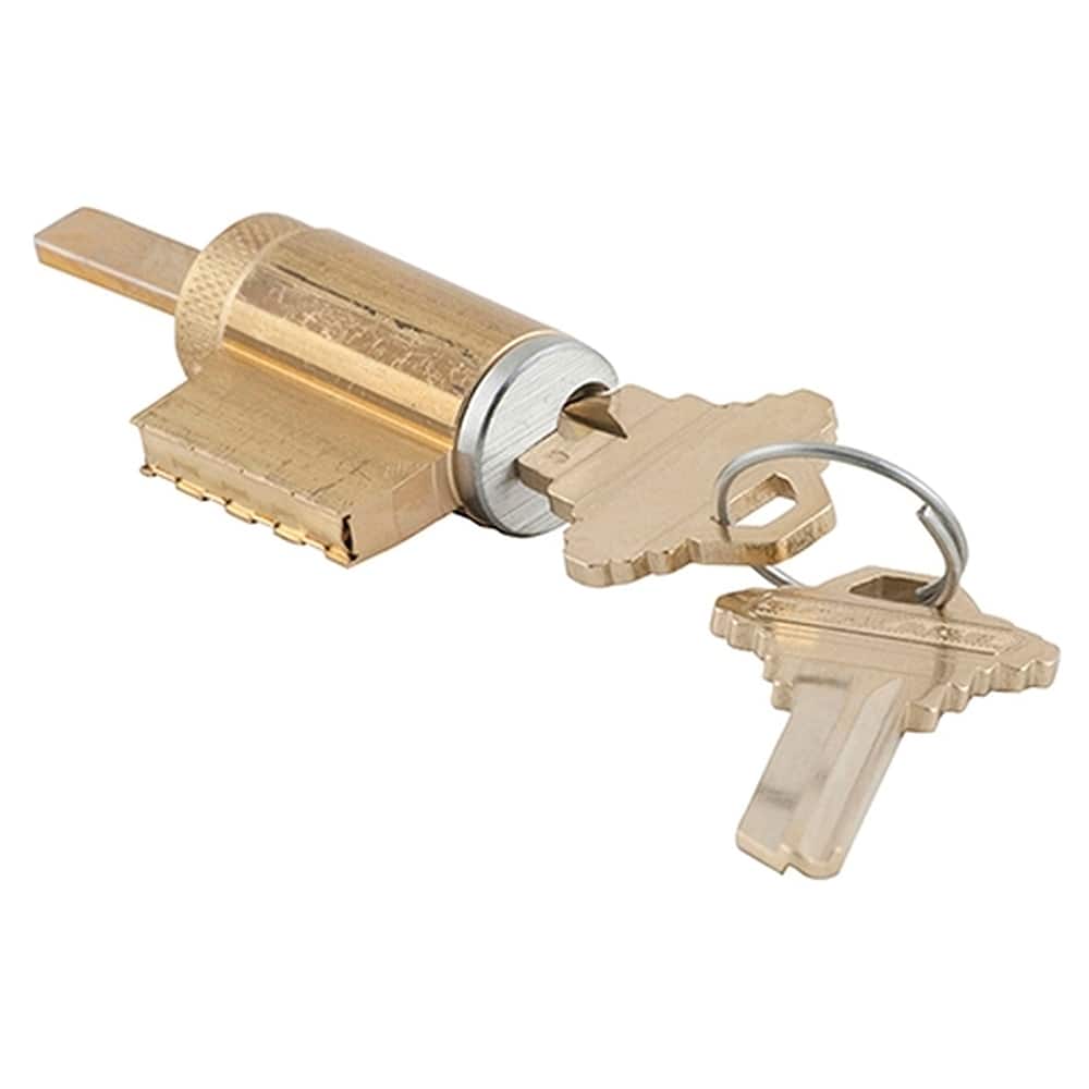 Schlage - Cylinders; Type: Conventional Core ; Keying: E Keyway ; Number of Pins: 6 ; Material: Brass ; Finish/Coating: Satin Chrome - Exact Tooling