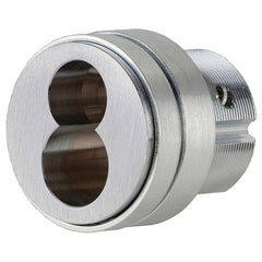 Schlage - Cylinders; Type: Mortise ; Keying: Less Core ; Number of Pins: 6 ; Material: Brass ; Finish/Coating: Satin Chrome - Exact Tooling