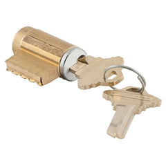 Schlage - Cylinders; Type: Conventional Core ; Keying: C Keyway ; Number of Pins: 6 ; Material: Brass ; Finish/Coating: Satin Chrome - Exact Tooling