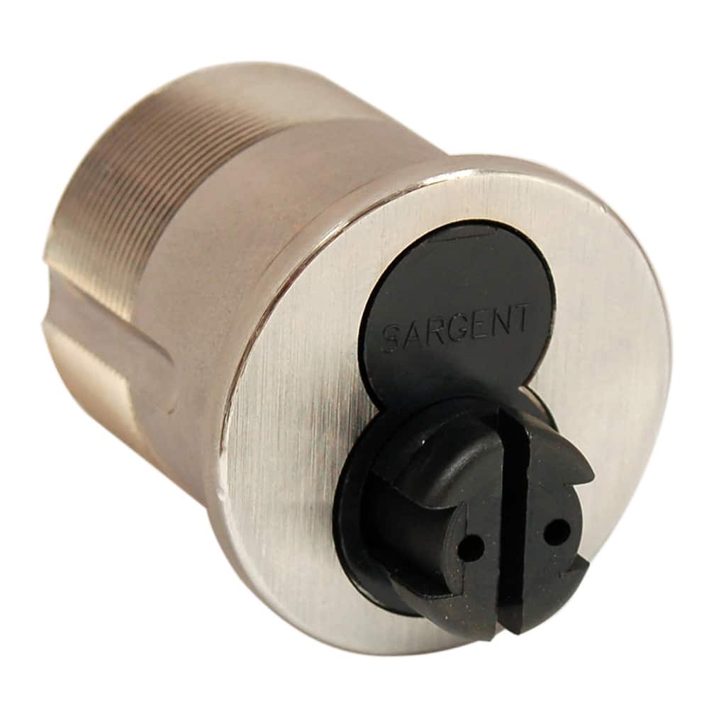 Sargent - Cylinders; Type: Mortise ; Keying: Less Core ; Number of Pins: 6 ; Material: Brass ; Finish/Coating: Stainless Steel - Exact Tooling